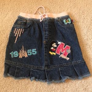 Toddler (Girl) Denim Skirt with Disney Patches